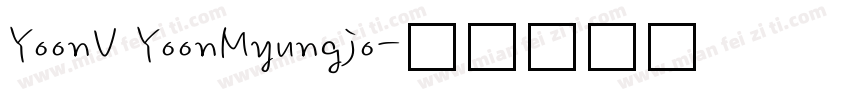 YoonV YoonMyungjo字体转换